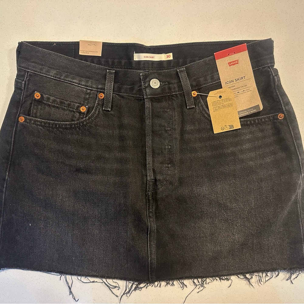 ICON Black Denim Skirt